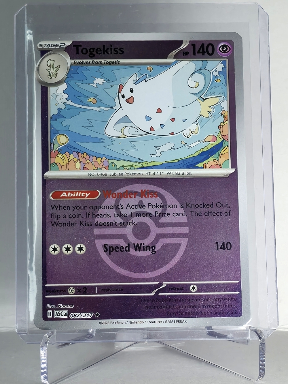 Pokémon TCG - Togekiss (Love Ball) - Ascended Heroes - Rare - 082/217